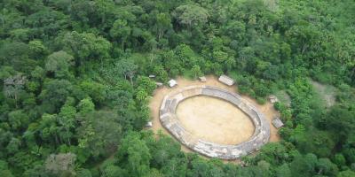 Vista aérea da aldeia Demini do povo Yanomami, Amazonas. | Marcos Wesley
